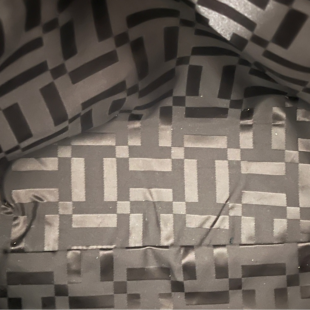 Lord & Taylor Wool Checkered Leather Trim Satchel - Picture 7 of 7